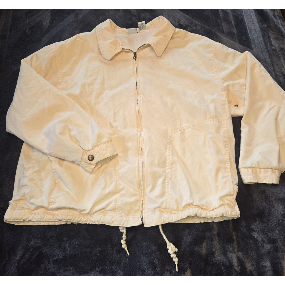 Merona Butter Yellow Zip Up Lightweight Women's Jacket Size Large